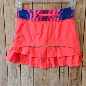 Ivivva Set The Pace Coral Pleated Skirt Size 7